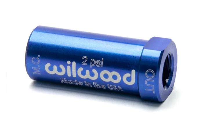 260-13706 – WILWOOD Brake Residual Pressure Valve, 2 Pound Pressure Anodized Blue Aluminum With 1/8-27 Inch NPT Inlet...